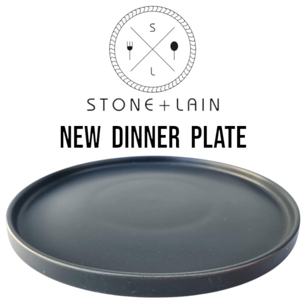 NEW Stone Lain Stoneware Round Dinner Plate Dinnerware Gray Replacement Matte Mi